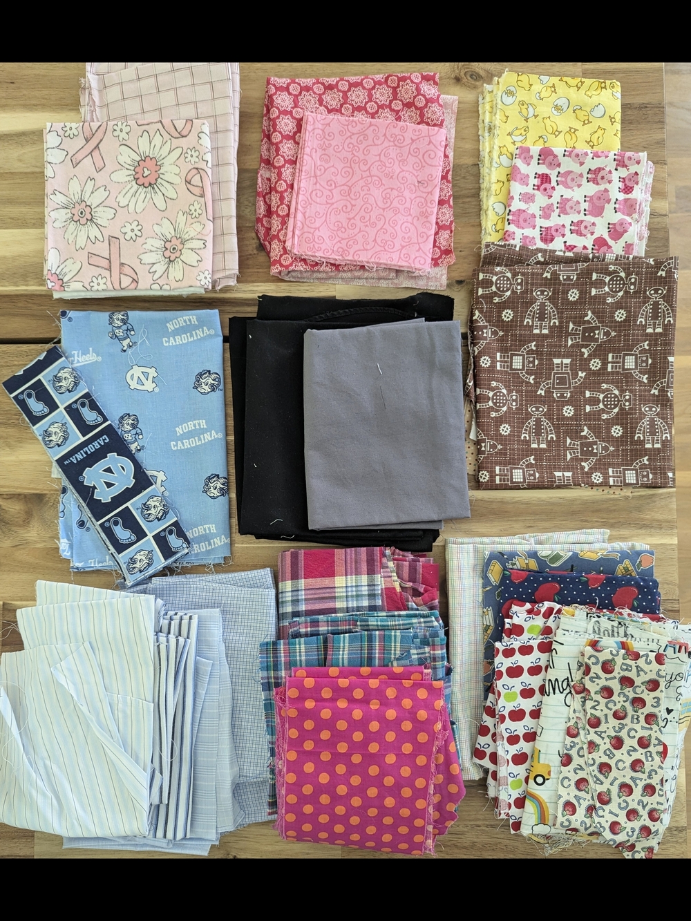 Assorted Cotton Fabric Bundle - Multi Color Squares